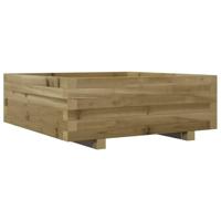 VidaXL Plantenbak 70x70x26,5 cm geïmpregneerd grenenhout - thumbnail