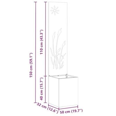 VidaXL Tuin privacy screen zilver 32 x 140 cm gegalvaniseerd staal VidaXL Tuin privacy screen zilver 32 x 140 cm gegalvaniseerd staal