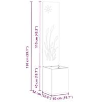 VidaXL Tuin privacy screen zilver 32 x 140 cm gegalvaniseerd staal - thumbnail