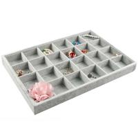 24 roosters Flanel armband ring ketting display rack sieraden opberglade - thumbnail