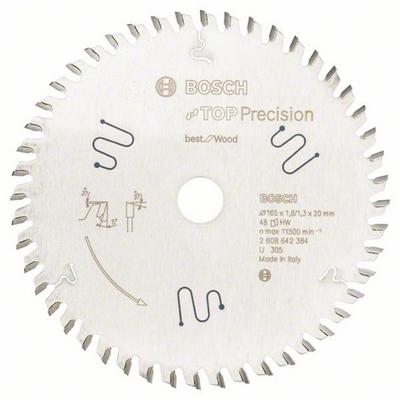 Bosch Professional Cirkelzaagblad voor Hout | Best for Wood | Ø 165mm Asgat 20mm 48T - 2608642384 - thumbnail