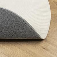 VidaXL Vloerkleed iza laagpolig scandinavisch ø 120 cm crèmekleurig - thumbnail