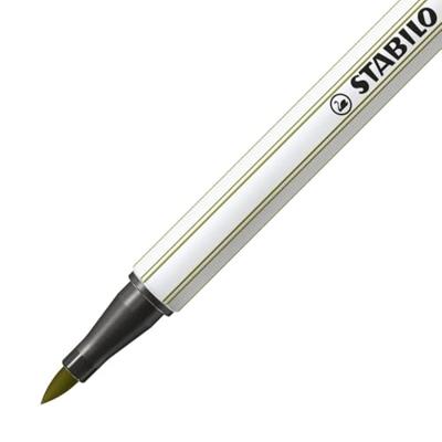 Brushstift stabilo pen 68/37 moddergroen | 10 stuks