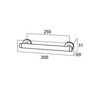 Veiligheidsgreep Tiger Boston Comfort en Safety 30 cm RVS Glans - thumbnail