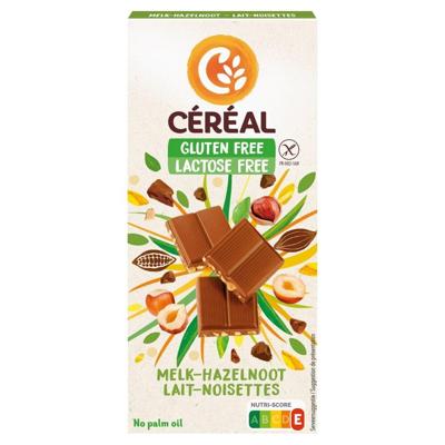 Cereal Glutenvrij & Lactosevrij Chocolade Tablet Hazelnoot Cereal Glutenvrij & Lactosevrij Chocolade Tablet Hazelnoot