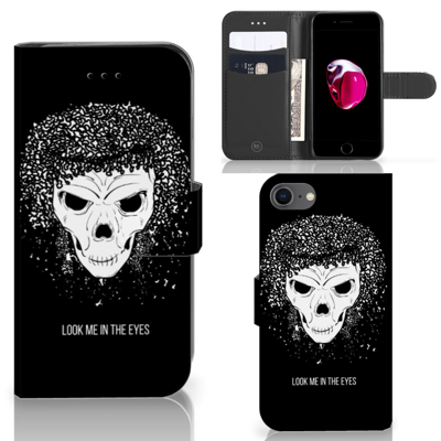 Telefoonhoesje met Naam iPhone 7 | 8 | SE (2020) | SE (2022) Skull Hair Telefoonhoesje met Naam iPhone 7 | 8 | SE (2020) | SE (2022) Skull Hair
