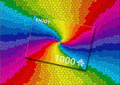 Stained Glass Rainbow Burst Puzzel 1000 Stukjes