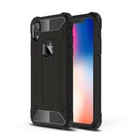 TPU + PC Armor combinatie Back Cover Case voor iPhone X / XS (zwart) - thumbnail