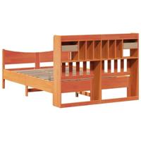 Bedframe zonder matras massief grenenhout wasbruin 140x200 cm - thumbnail