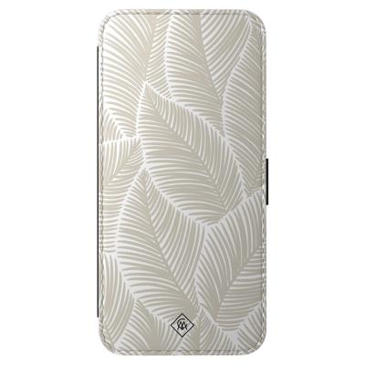 Samsung Galaxy A57 flipcase - Palm leaves beige