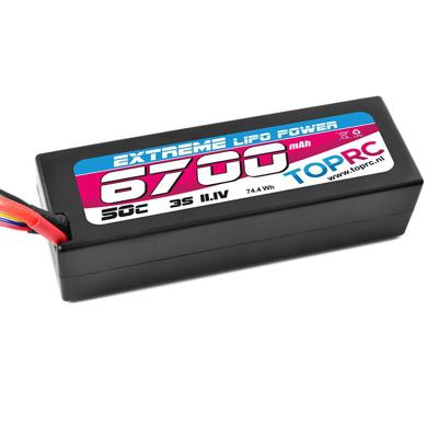 TRC Car Lipo 50c 3S 11.1V 6700mah met XT90 stekker TRC Car Lipo 50c 3S 11.1V 6700mah met XT90 stekker