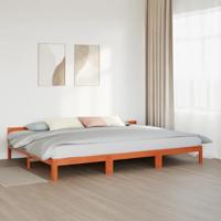 Bedframe zonder matras 240x200 cm massief grenenhout wasbruin - thumbnail