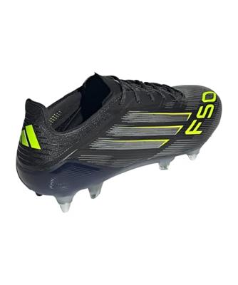 adidas F50 Elite IJzeren-Nop Voetbalschoenen (SG) Zwart Zilver Neongeel