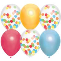 Haza Witbaard Ballonnenmix regenboog, 6st. - thumbnail