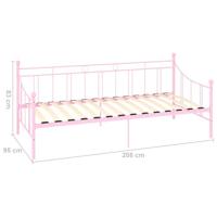 VidaXL Slaapbank metaal roze 90x200 cm - thumbnail
