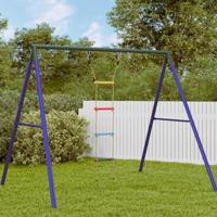 VidaXL Touwladder voor kinderen met 4 sporten meerkleurig - thumbnail