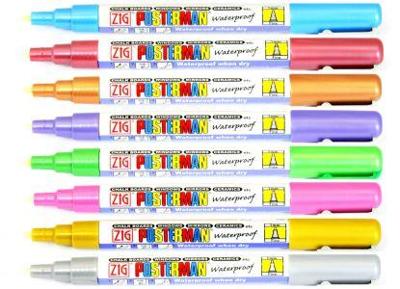 Krijtstift posterman PMA-20 smalle punt 1mm fluor oranje