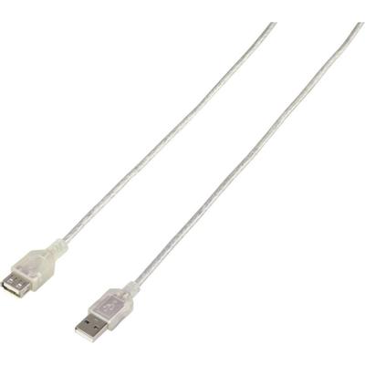 Renkforce RF-4737362 USB-kabel USB 2.0 USB-A stekker 1.80 m Doorzichtig