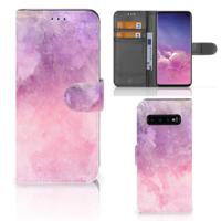 Hoesje Samsung Galaxy S10 Pink Purple Paint | Portemonnee hoesje - thumbnail