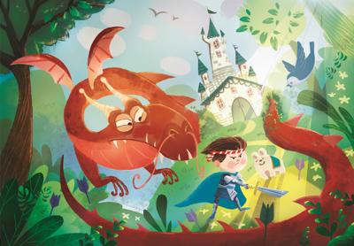 Clementoni Legpuzzel Draak & Ridder 180 stukjes Clementoni Legpuzzel Draak & Ridder 180 stukjes