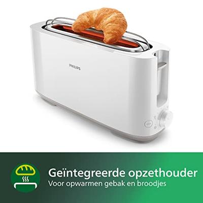 Philips Daily Collection Plastic broodrooster met lange sleuf en broodjeswarmer - thumbnail