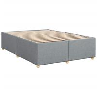 Boxspring met matras stof lichtgrijs 140x190 cm - thumbnail