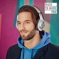 Panasonic RB-HX220BDEK Draadloze Hoofdtelefoon, Over-ear Koptelefoon Met Ergonomische Pasvorm, Extra Bas, Tot 23 Uur Speeltijd, Snelle En Gemakkelijke Aansluiting En Opvouwbaar Ontwerp, Zilver - thumbnail