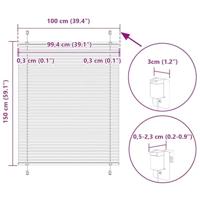 Pliss rolgordijn 100x150 cm stofbreedte 99,4cm petrol groen - thumbnail