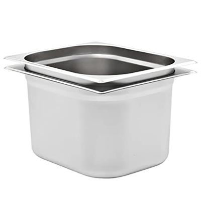 VidaXL Gastronormbakken 2 st gn 1/2 200 mm roestvrij staal VidaXL Gastronormbakken 2 st gn 1/2 200 mm roestvrij staal