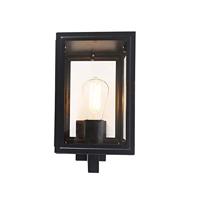 QAZQA Landelijke wandlamp zwart IP44 - Sutton Up - thumbnail