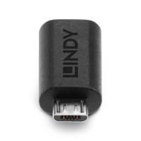 LINDY USB 2.0 Adapter [1x USB-C bus - 1x Micro-USB 2.0 B stekker] Lindy - USB-Adapter - 24 pin USB-C (W) zu Micro-USB Type B (M) Vergulde steekcontacten - thumbnail