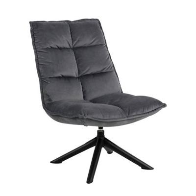 Bendt Fauteuil 'Loua' Velvet, kleur Dark Grey Bendt Fauteuil 'Loua' Velvet, kleur Dark Grey