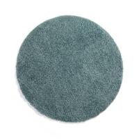 Tapeso Rond hoogpolig vloerkleed shaggy Trend effen - lichtblauw - 200 - thumbnail