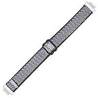 FitBit Inspire 2 & Ace 3 Elastische solo loop nylon bandje - Zwart / wit - thumbnail