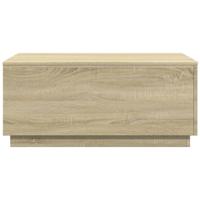 Salontafel met LED-verlichting 90x50x40 cm sonoma eikenkleurig - thumbnail