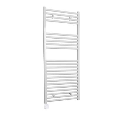 Electrische Wifi Radiator Sanicare HPW Carini 111,8x45 cm Wit Met Thermostaat Wit Linksonder Electrische Wifi Radiator Sanicare HPW Carini 111,8x45 cm Wit Met Thermostaat Wit Linksonder