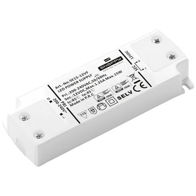 Dehner Elektronik SE 15-12VF (12VDC) LED-transformator, LED-driver Constante spanning 15 W 1.25 A 12 V/DC 1 stuk(s) Dehner Elektronik SE 15-12VF (12VDC) LED-transformator, LED-driver Constante spanning 15 W 1.25 A 12 V/DC 1 stuk(s)
