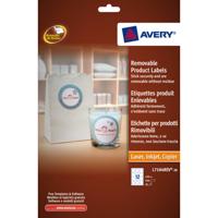 Avery L7104REV-20 verwijderbare productetiketten, diameter 60 mm, 240 etiketten, wit - thumbnail