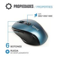 Muis iggual ERGONOMIC-M Blauw Zwart/Blauw Multicolour - thumbnail