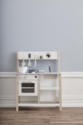 Kid's Concept kinderkeuken Bistro wit/grijs 36 x 17 x 37 9 delig Kid's Concept kinderkeuken Bistro wit/grijs 36 x 17 x 37 9 delig