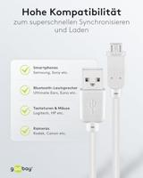 Goobay 96190 USB 2.0 Hi-Speed kabel, 0,15 m wit - thumbnail