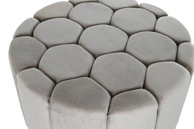 Voetensteun DKD Home Decor Beige Polyester Hout MDF (86 x 86 x 48 cm)