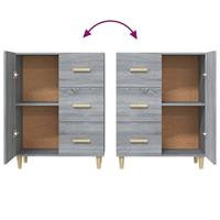 Dressoir 69,5x34x90 cm bewerkt hout grijs sonoma eikenkleurig - thumbnail