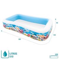Intex Groot opblaaszwembad tropical reef - thumbnail