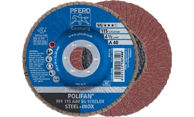 PFERD TOOLS 67604115 A Sg Steelox Lamellenschijf Diameter 115 mm Boordiameter 22.23 mm Korrelgrootte (num) 40 10 stuk(s)