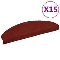 VidaXL Trapmatten zelfklevend 65x21x4 cm naaldvilt rood 15 st - thumbnail