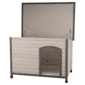 TRIXIE NATURA HONDENHOK CLASSIC PLAT DAK GRIJS 85X60X58 CM