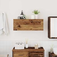 Badkamerwandkast 80x25x30 cm bewerkt hout oud houtkleurig - thumbnail