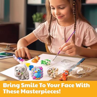 Dam 4m verven en gipsgieten dieren met magneetjes