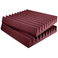 Auralex Studiofoam Wedges Burgundy 61x61x10cm absorber rood (6-delig) - thumbnail